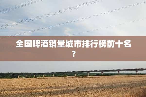 全国啤酒销量城市排行榜前十名？