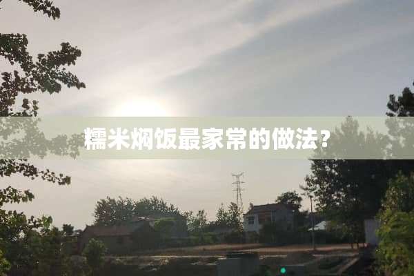 糯米焖饭最家常的做法？