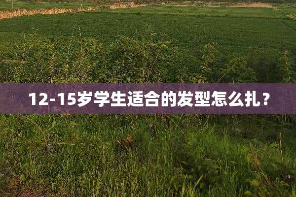 12-15岁学生适合的发型怎么扎？