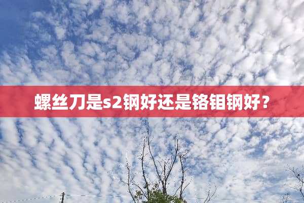 螺丝刀是s2钢好还是铬钼钢好？