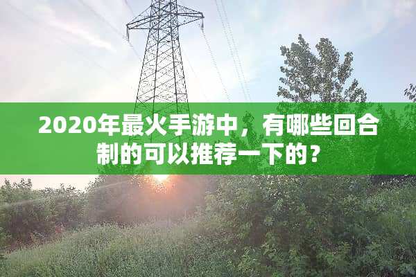 2020年最火手游中，有哪些回合制的可以推荐一下的？
