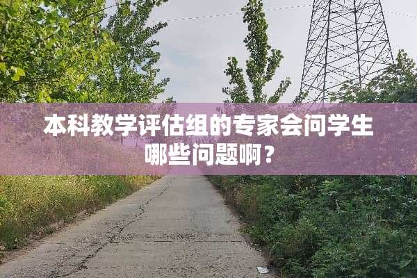 本科教学评估组的专家会问学生哪些问题啊？