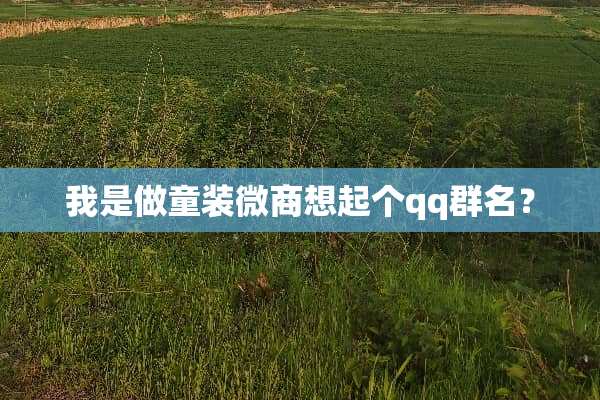 我是做童装微商想起个qq群名？