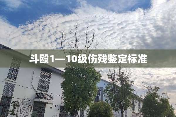 斗殴1—10级伤残鉴定标准