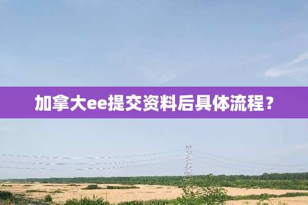 加拿大ee提交资料后具体流程？