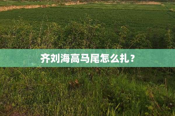 齐刘海高马尾怎么扎？