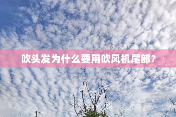 吹头发为什么要用吹风机尾部？
