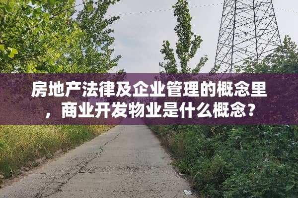 房地产法律及企业管理的概念里，商业开发物业是什么概念？
