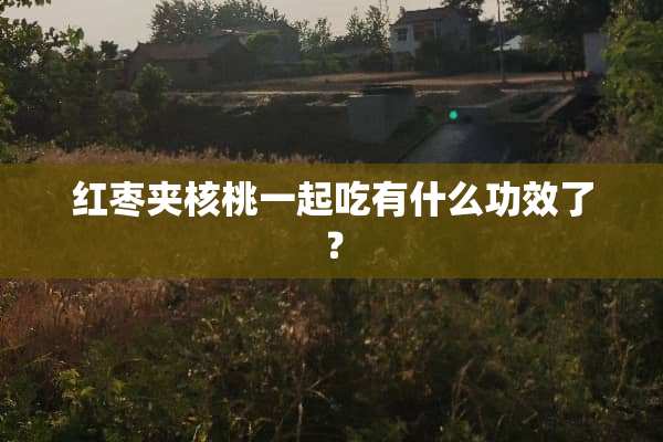 红枣夹核桃一起吃有什么功效了？