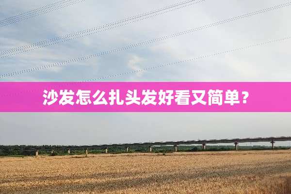 沙发怎么扎头发好看又简单？