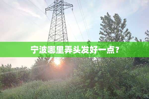 宁波哪里弄头发好一点？