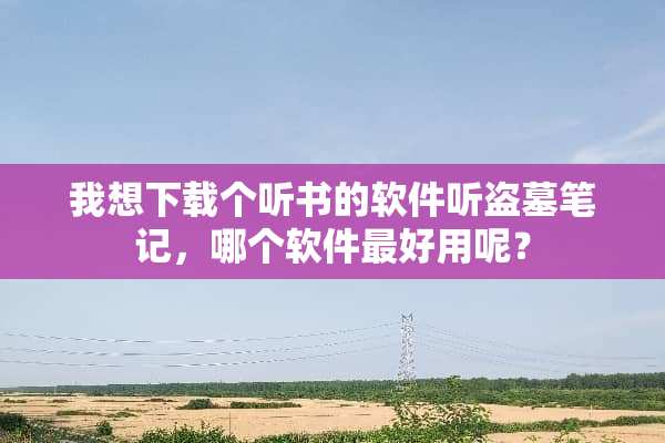 我想下载个听书的软件听盗墓笔记，哪个软件最好用呢？