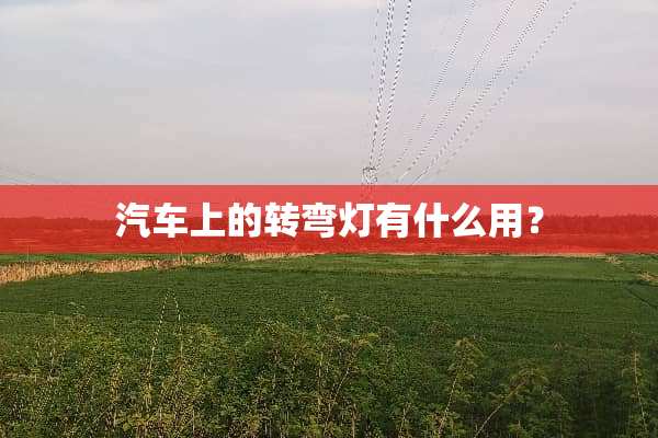 汽车上的转弯灯有什么用？
