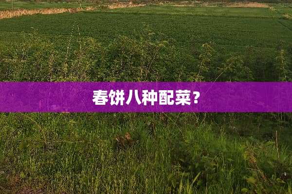 春饼八种配菜？
