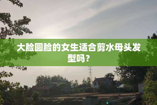 大脸圆脸的女生适合剪水母头发型吗？