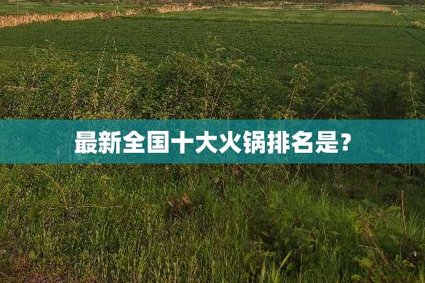 最新全国十大火锅排名是？