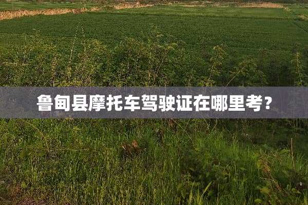 鲁甸县摩托车***在哪里考？