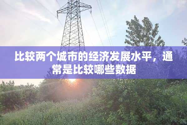 比较两个城市的经济发展水平，通常是比较哪些数据