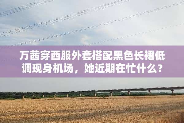 万茜穿西服外套搭配黑色长裙低调现身机场，她近期在忙什么？
