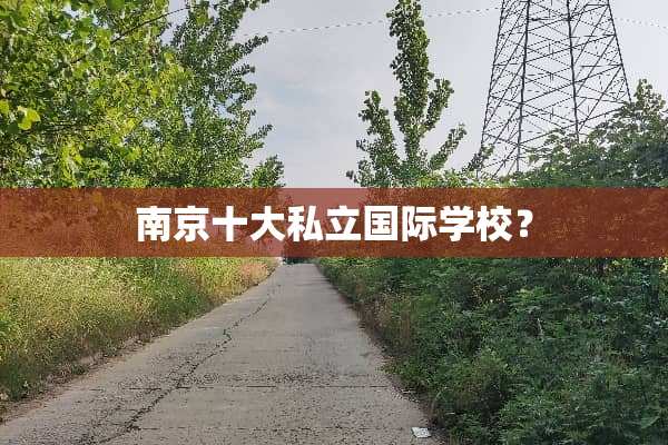 南京十大私立国际学校？