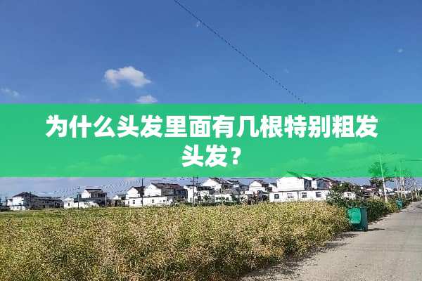 为什么头发里面有几根特别粗发头发？