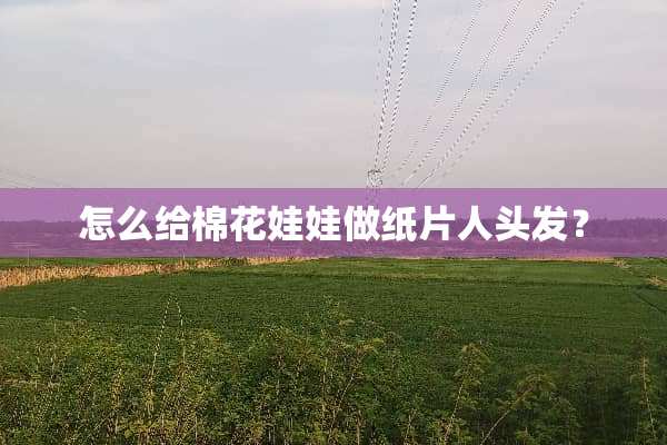 怎么给棉花娃娃做纸片人头发？