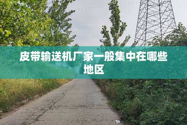 皮带输送机厂家一般集中在哪些地区