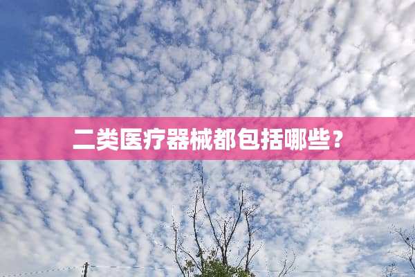 二类医疗器械都包括哪些？