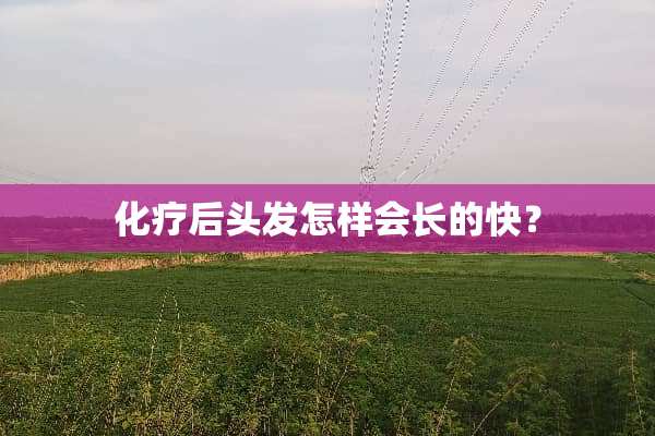 化疗后头发怎样会长的快？