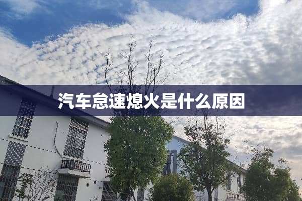 汽车怠速熄火是什么原因