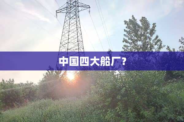 中国四大船厂？