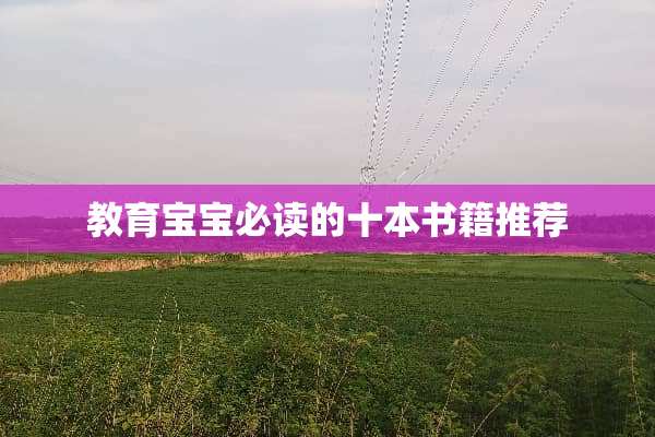 教育宝宝必读的十本书籍推荐
