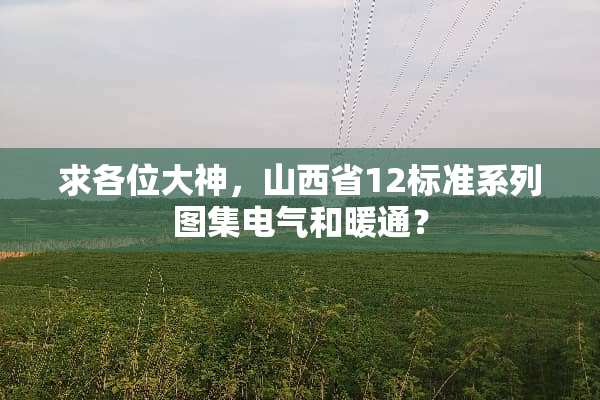 求各位大神，山西省12标准系列图集电气和暖通？