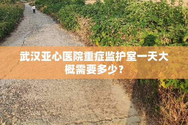武汉亚心医院重症监护室一天大概需要多少？