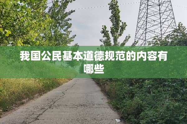 我国公民基本道德规范的内容有哪些