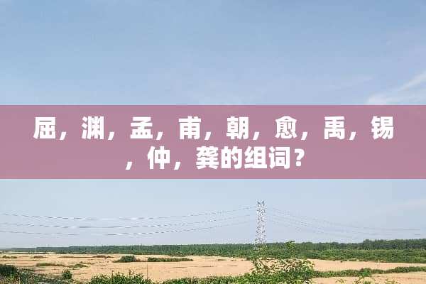 屈，渊，孟，甫，朝，愈，禹，锡，仲，龚的组词？