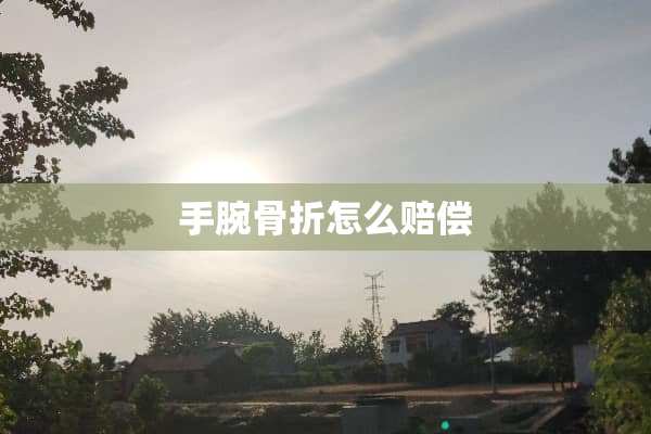 手腕骨折怎么赔偿