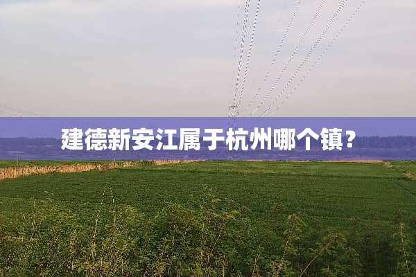 建德新安江属于杭州哪个镇？