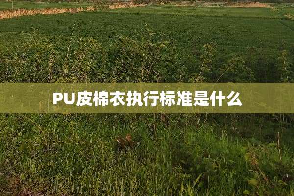 PU皮棉衣执行标准是什么
