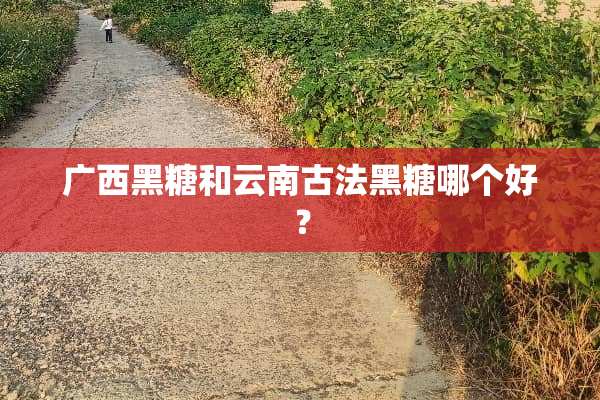 广西黑糖和云南古法黑糖哪个好？