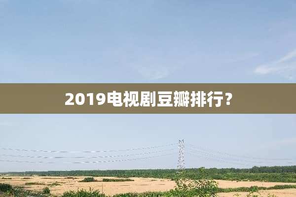 2019电视剧豆瓣排行？