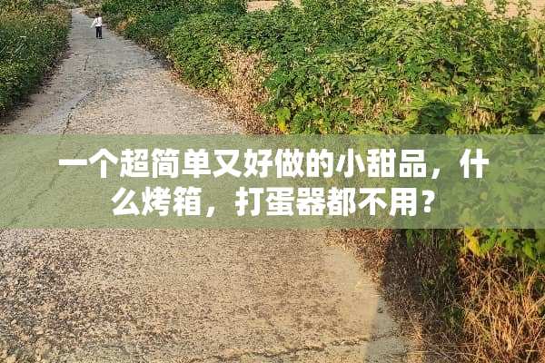 一个超简单又好做的小甜品，什么烤箱，打蛋器都不用？