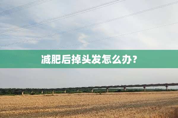减肥后掉头发怎么办？