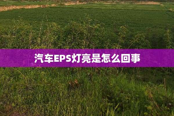 汽车EPS灯亮是怎么回事