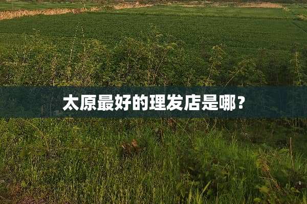 太原最好的理发店是哪？