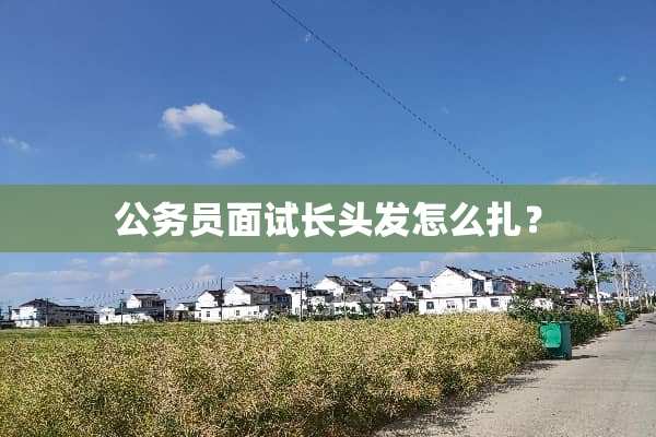 公务员面试长头发怎么扎？