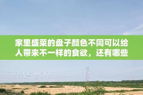 家里盛菜的盘子颜色不同可以给人带来不一样的食欲，还有哪些能够给人愉悦的颜色？