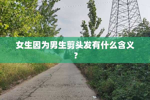 女生因为男生剪头发有什么含义？
