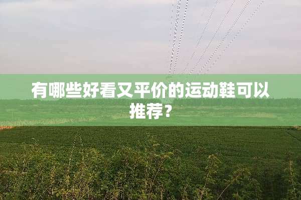 有哪些好看又平价的运动鞋可以推荐？