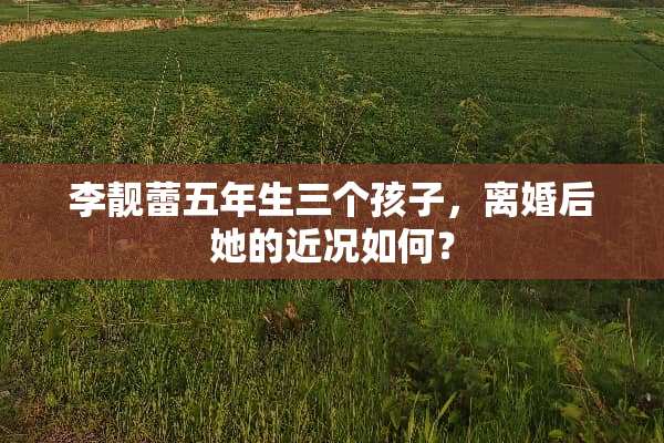 李靓蕾五年生三个孩子，**后她的近况如何？
